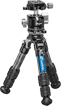 LEOFOTO Mini Table Carbon Fiber Tripod Leveling Base LS-223CEXX+LH-30