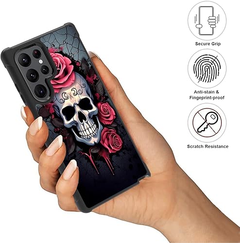 Miniatura 4 de Funda para Galaxy S22 Ultra, resistente 3 en 1 híbrida de plástico duro y silicona suave a prueba de golpes, funda de protección contra caídas para
