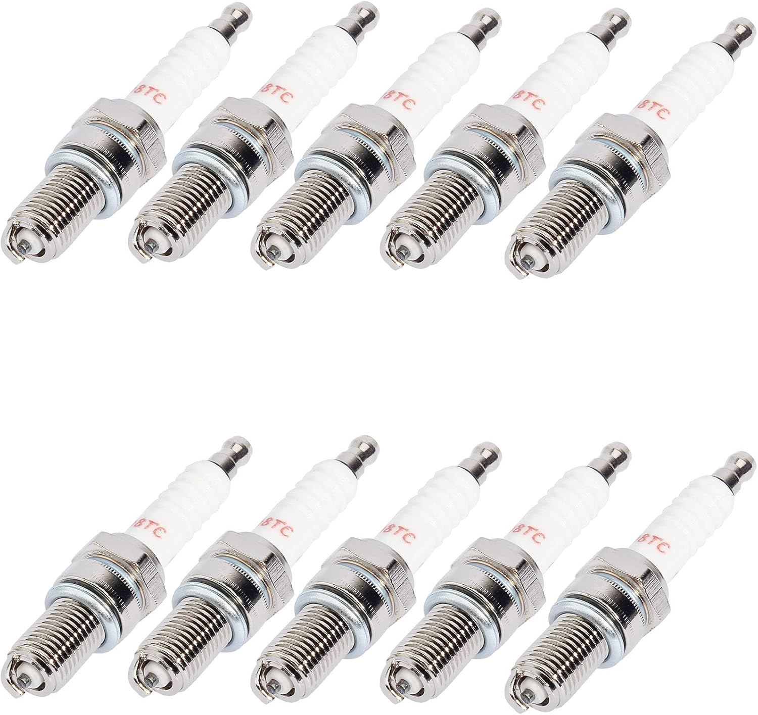 Pack of 10 Spark Plug D8TC D8EA DR8EA for CG 125 125cc-150cc 200cc 250cc GY6 CG125 CF250 CH250 Motorcycle ATV Quad Scooter Go Kart Moped Pit Dirt Racing Pocket Mini Bike Chinese Buggy TaoTao