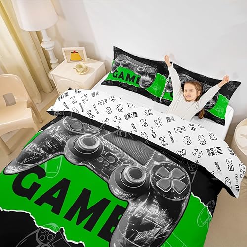 Miniatura 29 de Juego de funda de edredón musical vintage, tamaño individual, diseño retro de los años 80, para niños y niñas, juego de funda de edredón con diseño