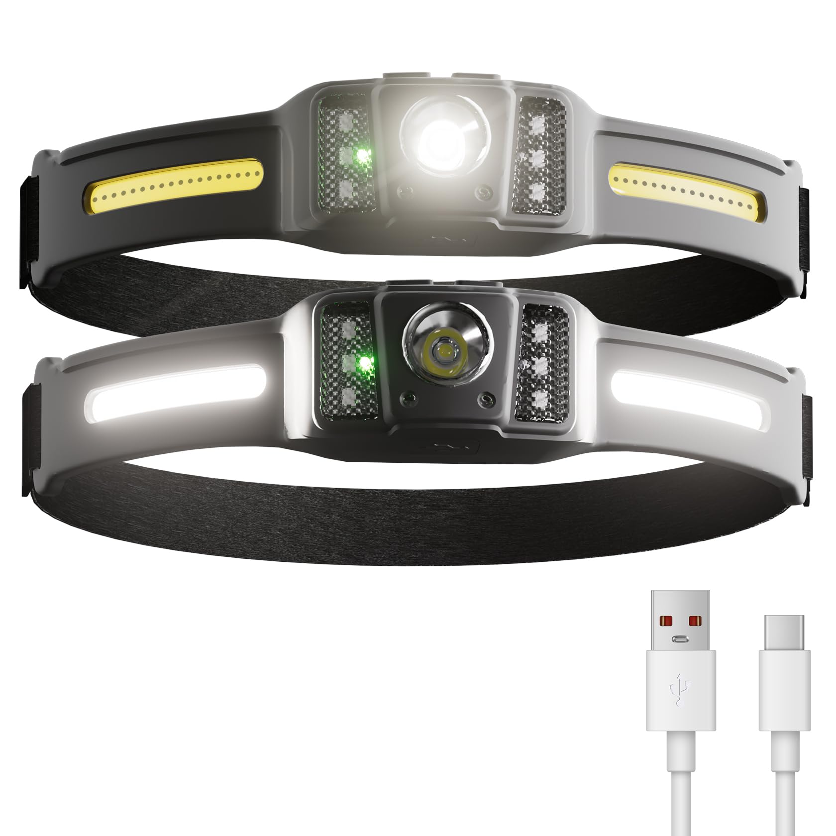 Amazon.co.jp: LUTW ヘッドライト 充電式 led ヘッドランプ 270°広角
