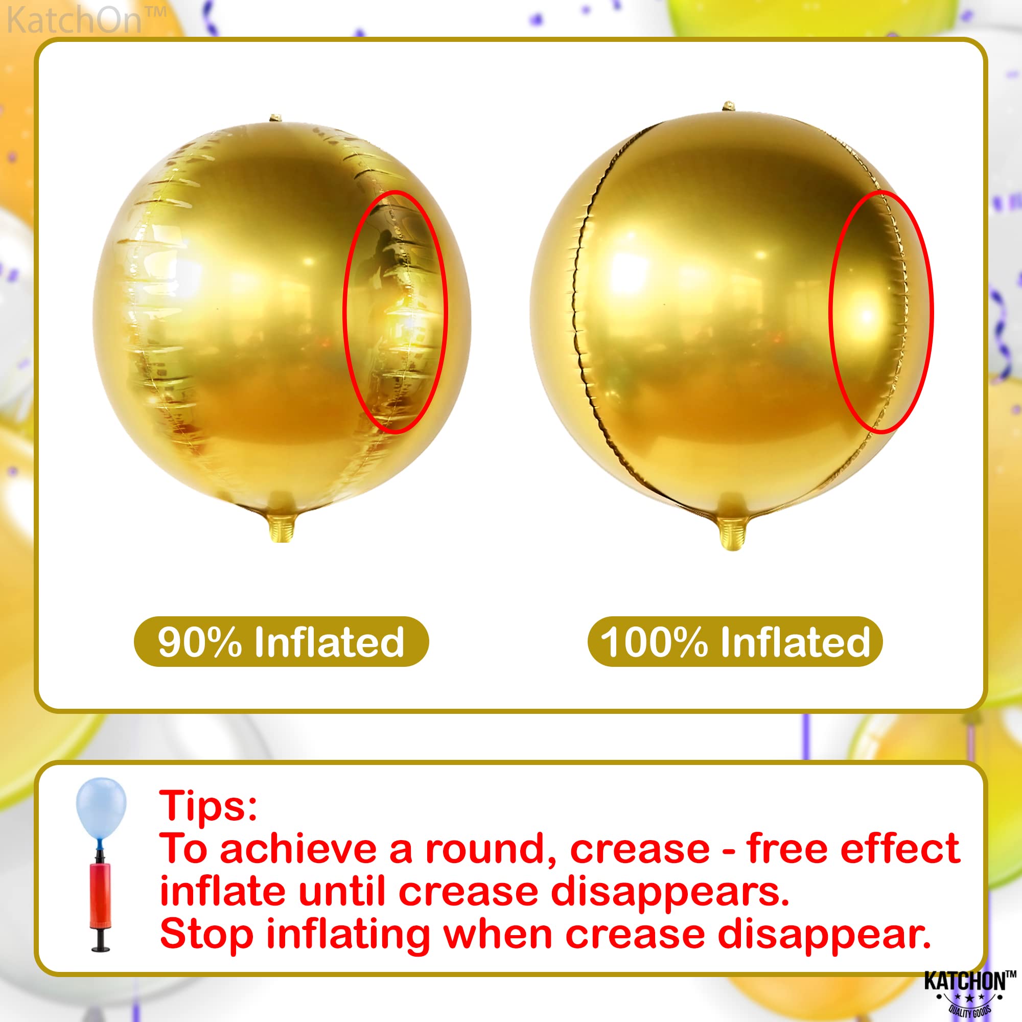 Amazon.com: KatchOn, Big Gold Foil Balloon - 22 Inch, Pack of 6