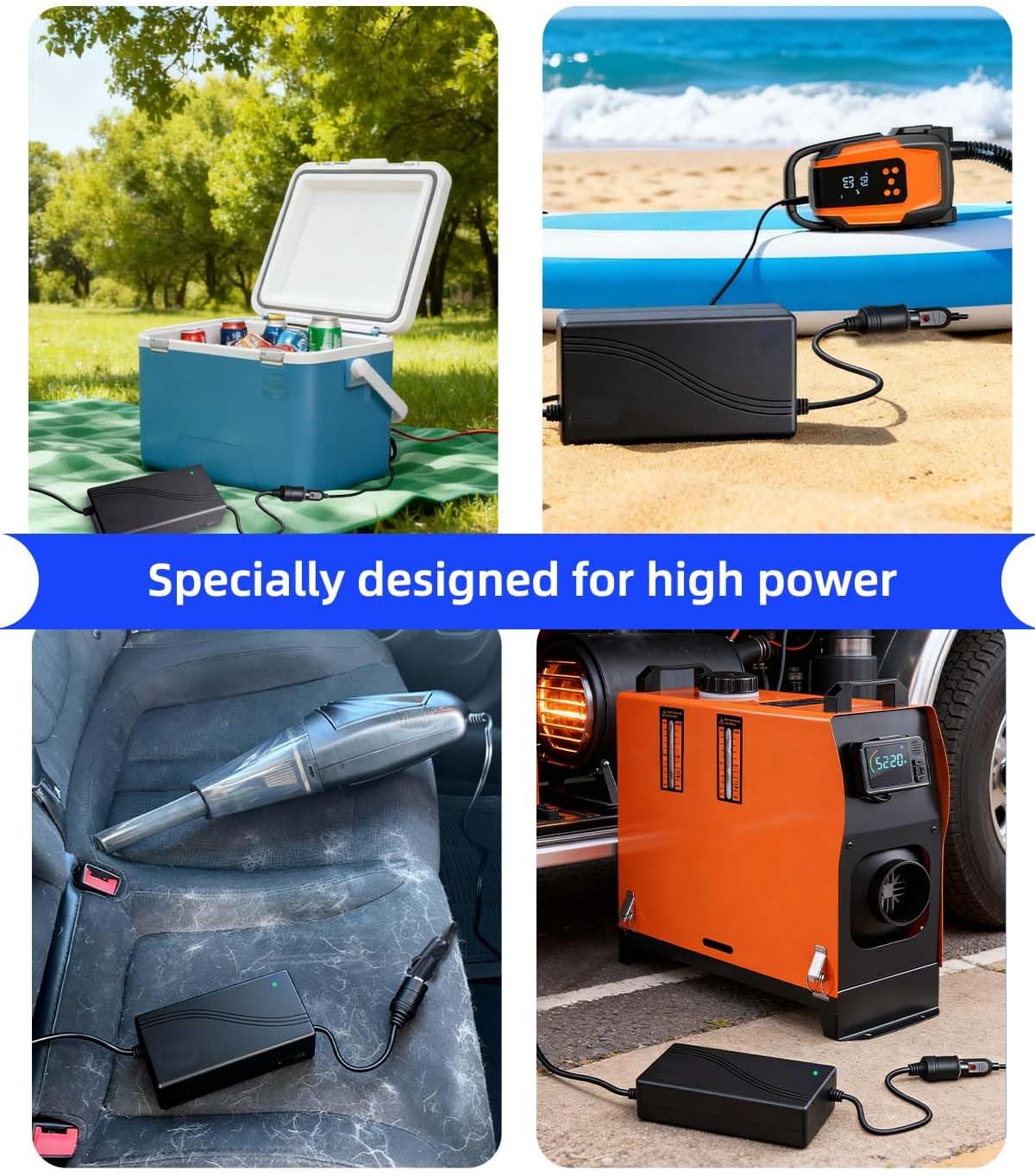 Aletbo 360W Ac to Dc Converter 110V to 12V, 30A AC to DC Adapter, Cigarette Lighter Adapter to Wall Plug for Car Refrigerator, Tire Inflator, Vacuum Cleaner, Iceless Cooler, 120V to 12V Converter