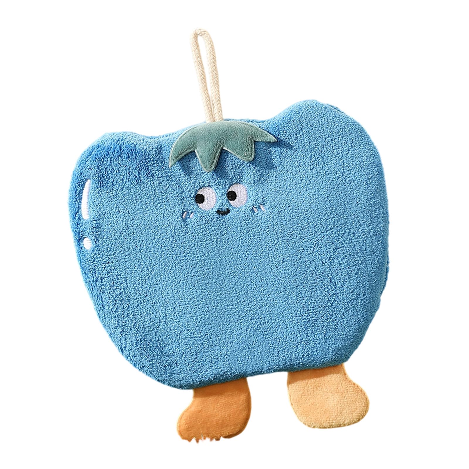 Msioytog Fleece Hand Towel Three Layers Thick Absorbent Multipurpose Kitchen Bathroom Towel Hanging Loop Fleece Hand