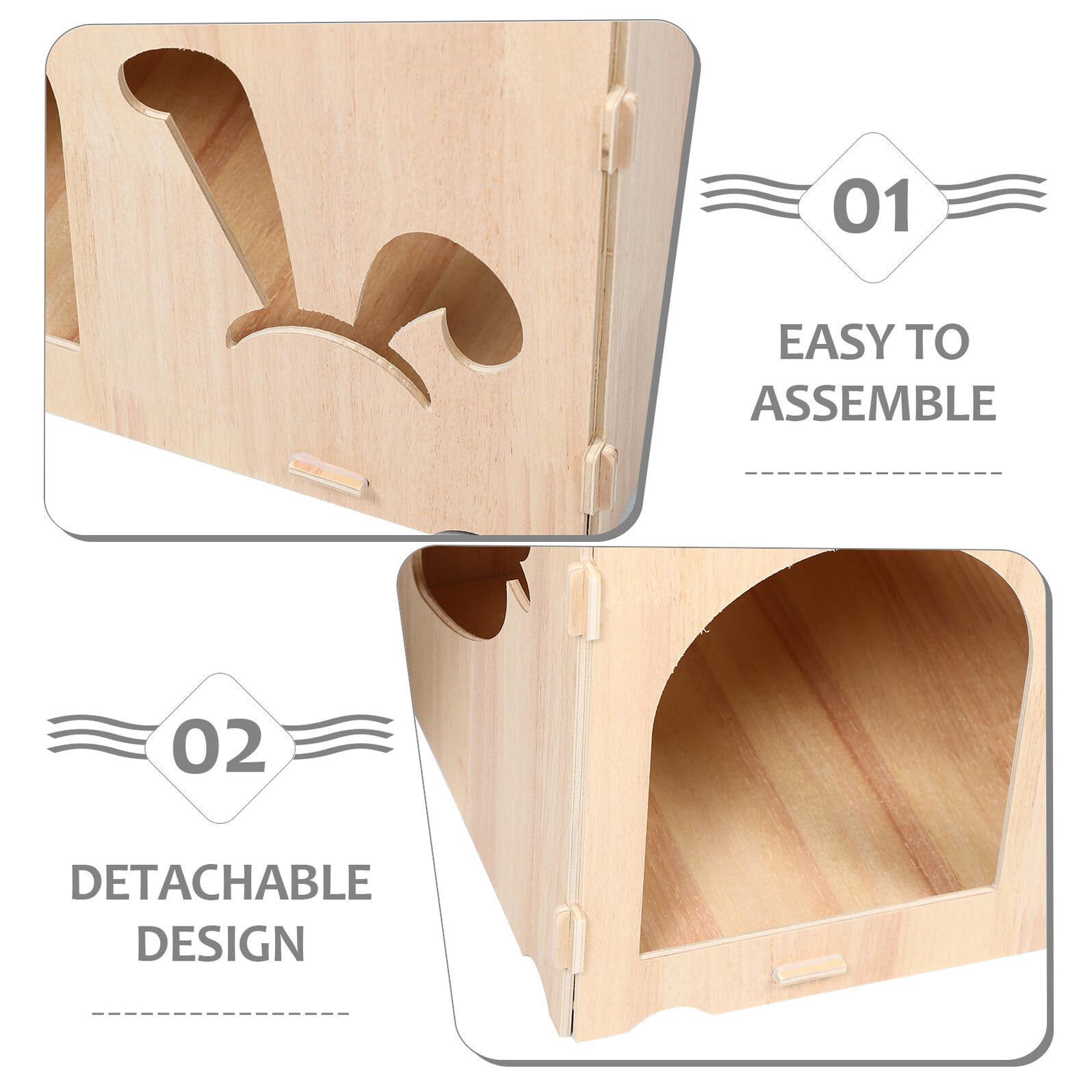 Casetta Legno per Conigli Habitat Rifugio Conigli Porcellini d Casetta Furetti Habitat Legno Senza Attrezzi