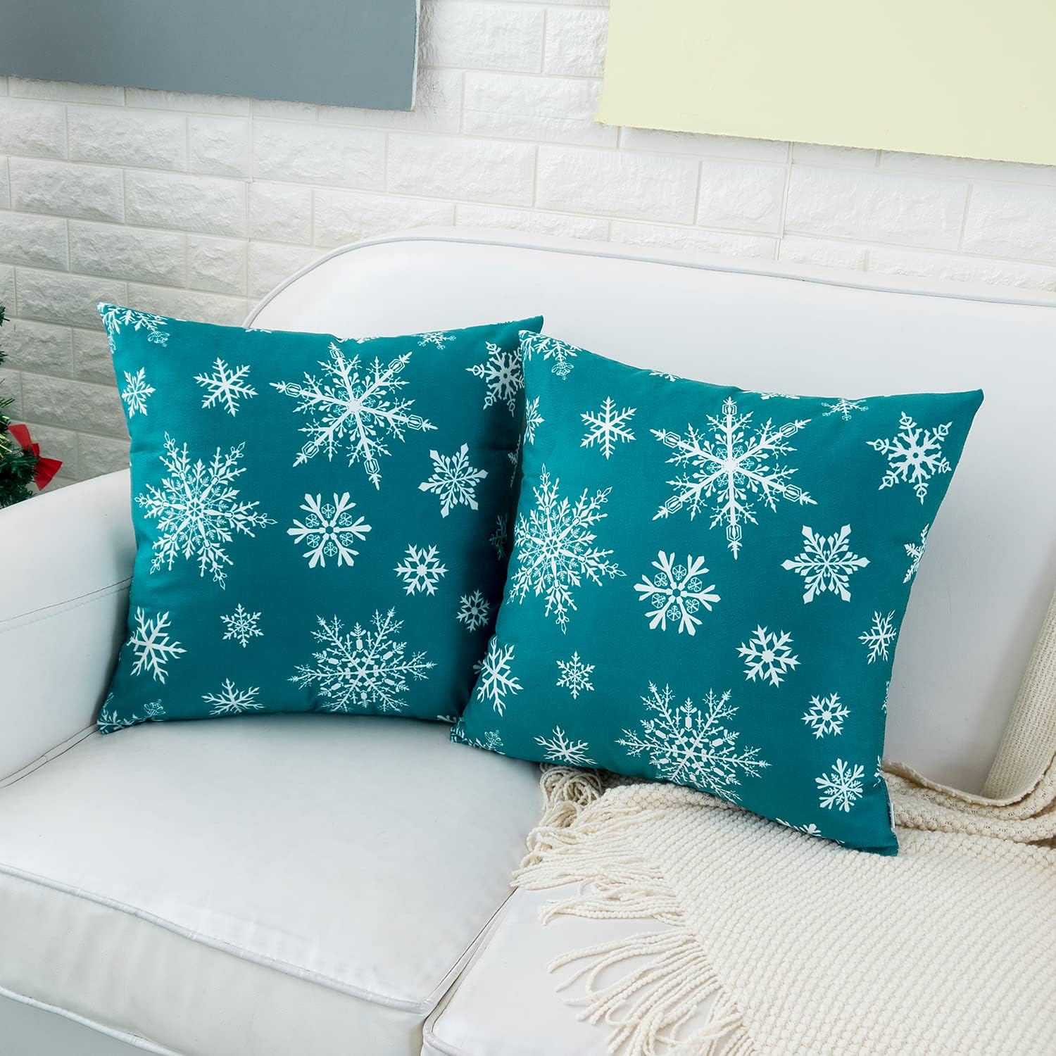 HWY 50 Dark Teal Background Snowflakes
