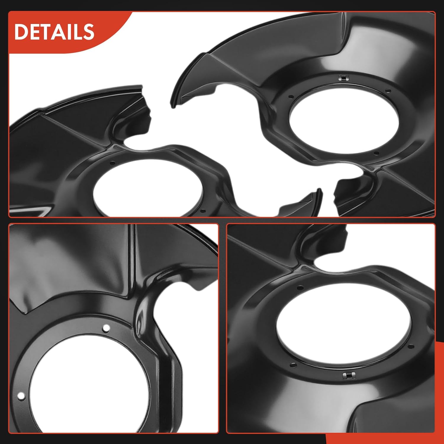 A-Premium Front Driver and Passenger Side Brake Dust Shield Compatible with Honda Models - Civic 2006-2011, 16 Inch Disc, 2-PC Set