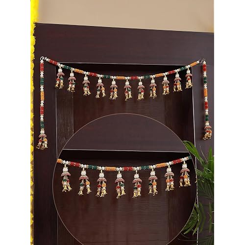 TIED RIBBONS Torans for Main Door Bandhanwar for Entrance Door Wall Hanging Bandarwal for Festive Decoration for Home (Length 36 inch, Multicolor) - Decoration Item for Home Decor