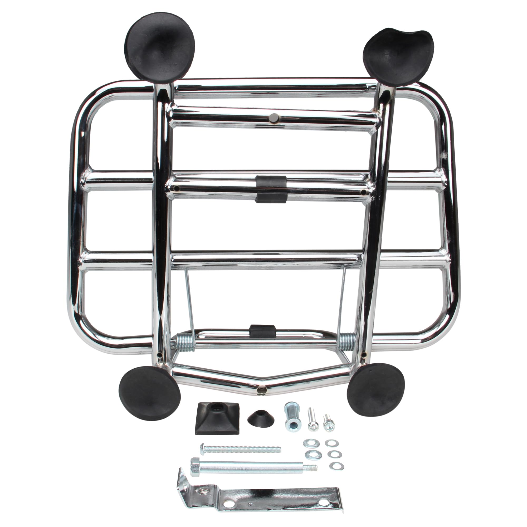Porte-bagages avant pliable chromé compatible avec Vespa Primavera Sprint 50 125 150
