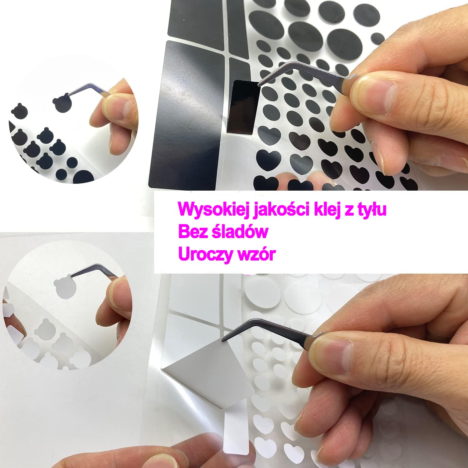 2PCS naklejki blokujące światło, naklejki ściemniające światło led, Ściemnianie światła 80% ~ 100% Blackout Stickers dla elektroniki, TV, Routers, zegary z 1PCS pęsety (biały i czarny)