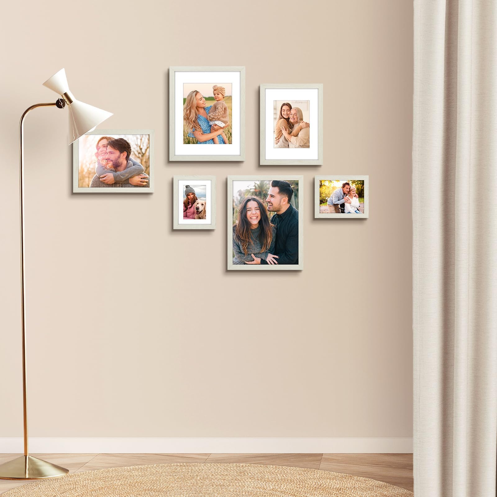 AUEAR, Cadre Photo De 28 X 35,6 Cm, Affichage Photo De 20,3 X 25,4 Cm Avec Passe-partout Ou Cadre Photo Mural De 27,9 X 35,6 Cm Avec Verre Véritable (bleu, 1 Pièce