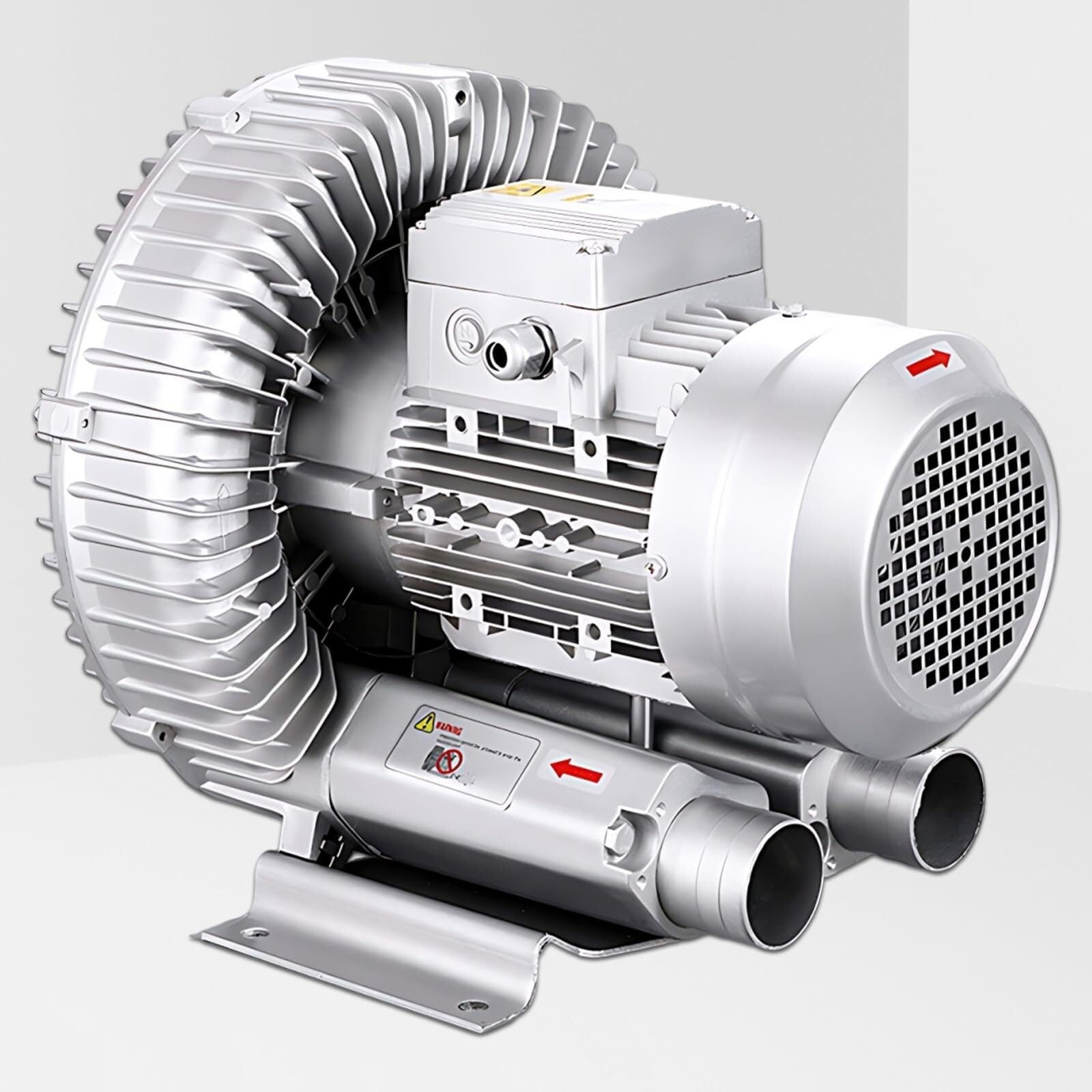 Soplador Regenerativo Sin Aceite De Bajo Ruido Bomba Aire Canal Lateral Monofásica/trifásica For Tratamiento Aguas Residuales Tanques Sépticos Aireación Estanques Ventilación De Fábricas(1.1kw/380v)