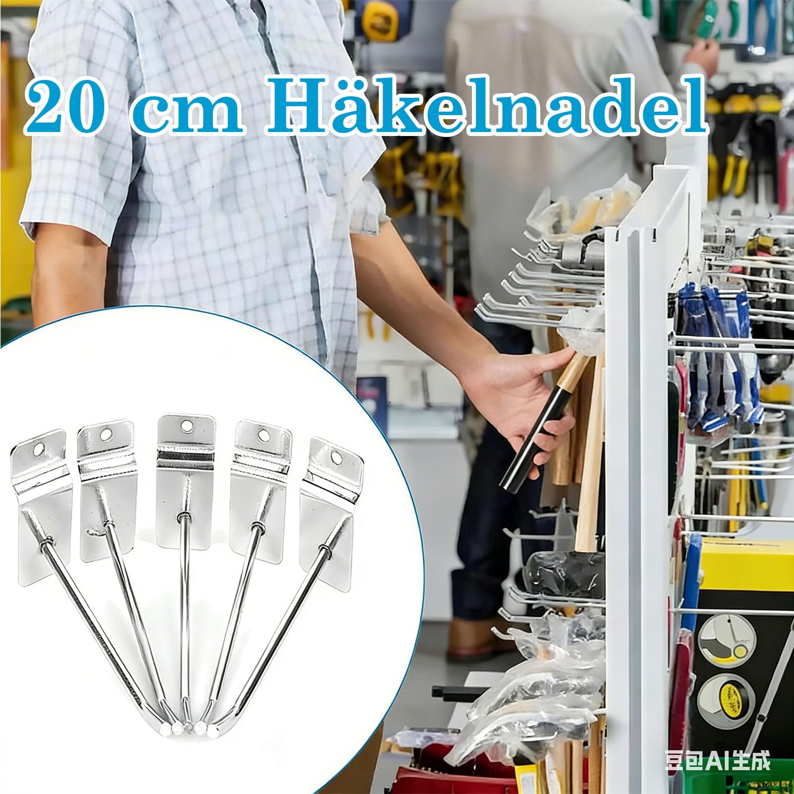 uyoyous Lochwandhaken 20 cm Lamellenwand Slatwall Haken 100 Stück