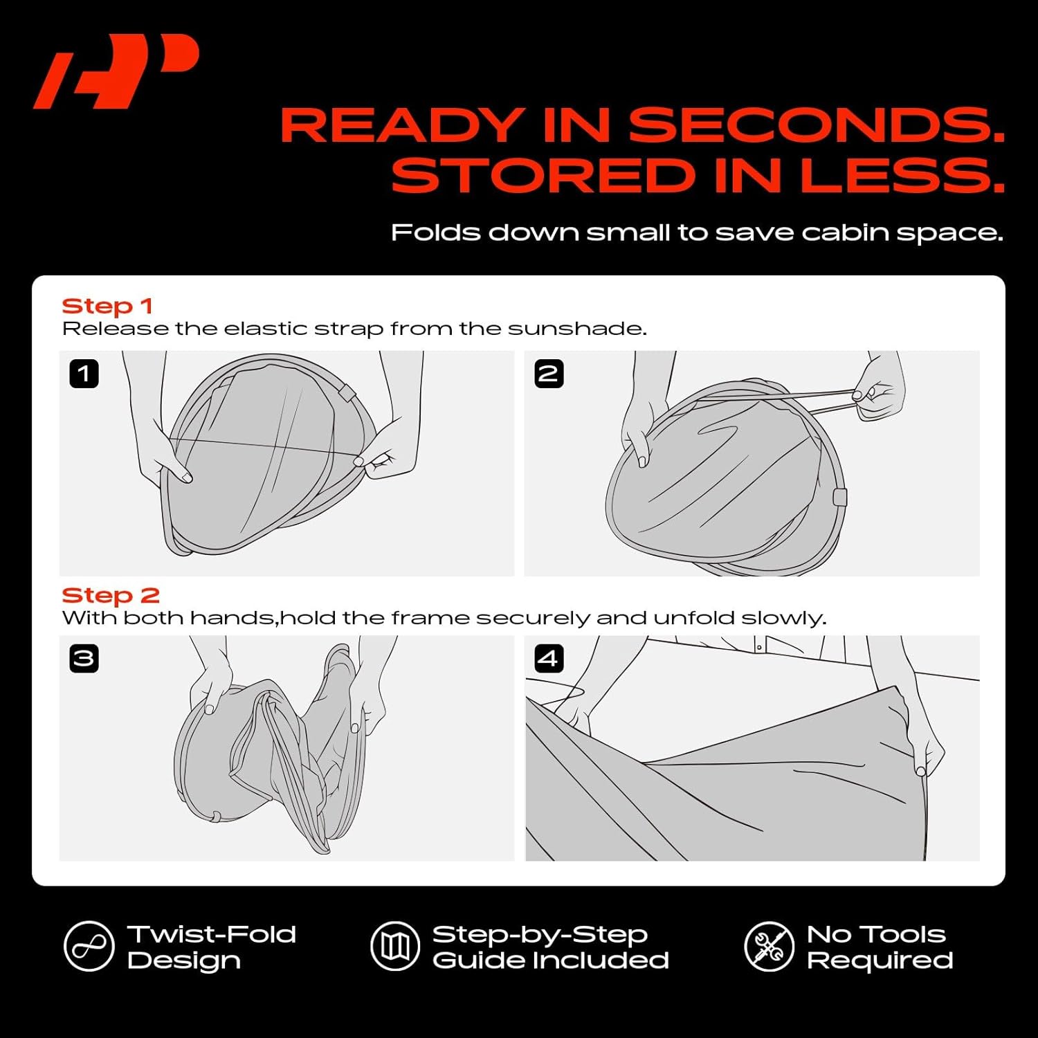 A-Premium Front Windshield Sun Shade Compatible with Honda Civic 2021 2022 2023 2024 2025 2026 Foldable Sunshade Block UV Rays with Storage Bag