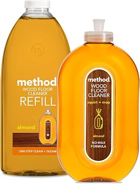Method Wood Floor Cleaner, Almond Scent, 739ml Squirt & Mop