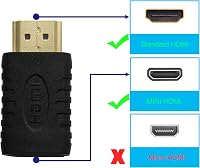 GINTOOYUN 2 db Mini HDMI Anya - HDMI Apa Adapter, Kompakt Átalakító Kamerákhoz, Tabletekhez, Fekete, Plug and Play 2
