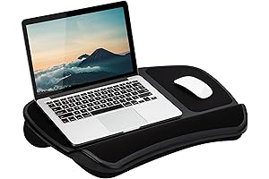 LapGear Laptop Lap Desk with Mouse Pads and Wrist Rest for Keyboard and Mouse