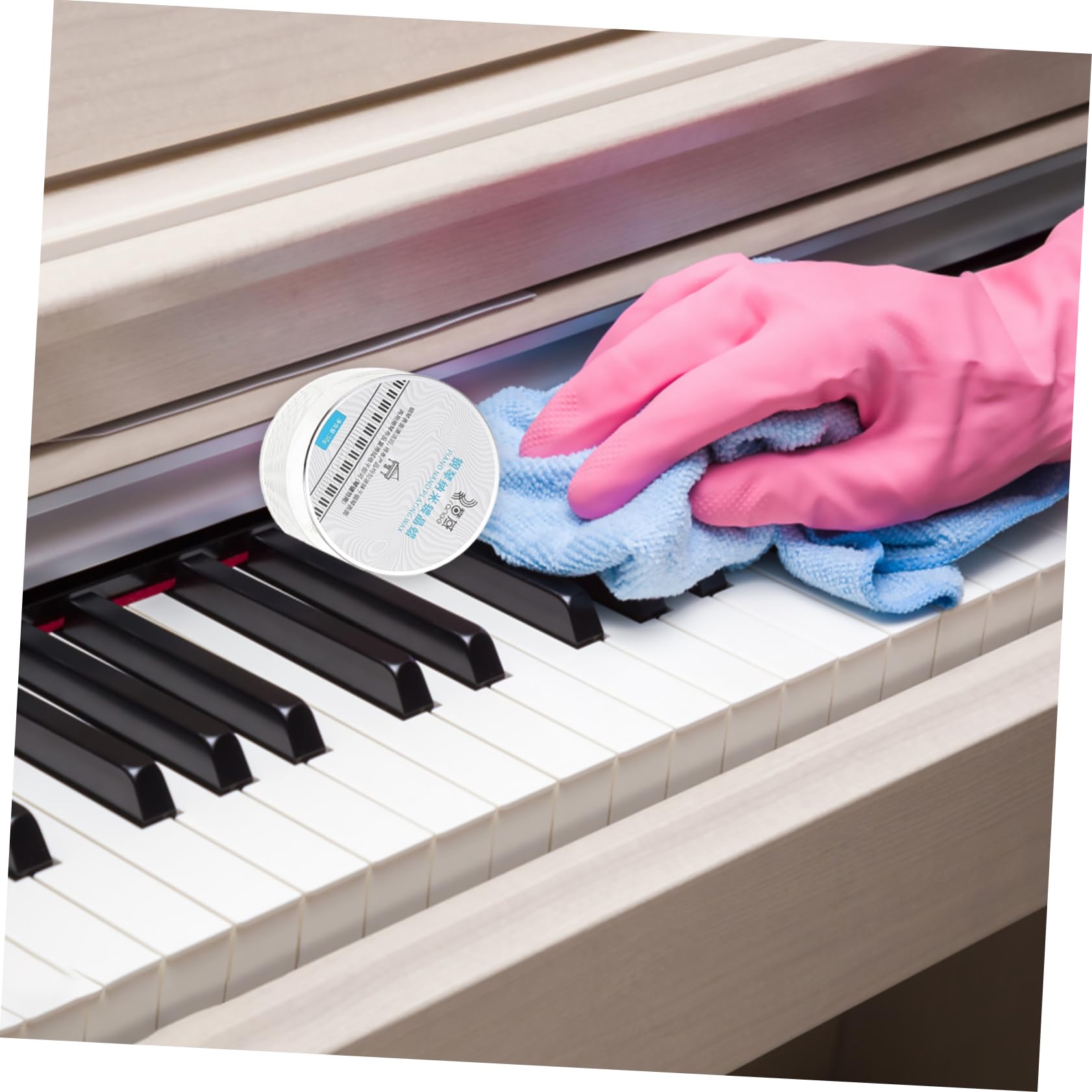 Wakauto 1 Set Piano Cleaning Kit Maid Cleaning Brush Piano Wiping Cloth Dust Brush for Piano Cleaning Supply for Instrument