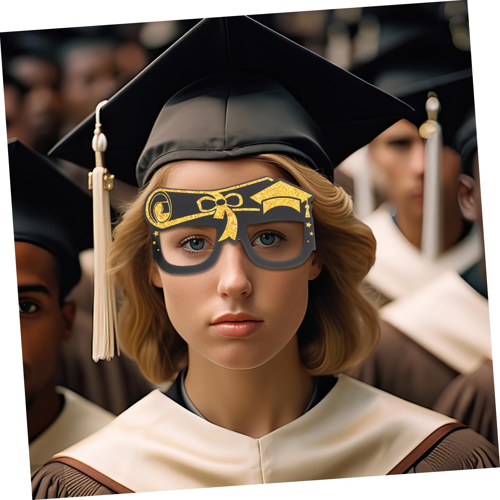 GLEAVI 5 Series Gafas De La Temporada De Graduación Fiesta Condujo Despedida De Soltera Conformado Lentes para Graduacion Accesorios De Fotografía De Graduación Papel 12 Piezas X 5