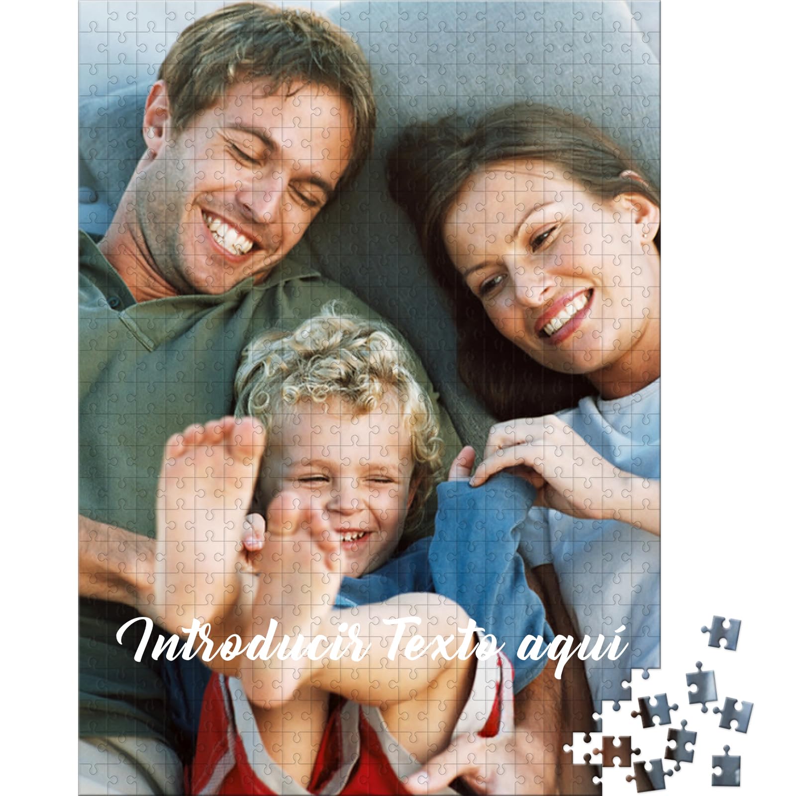 UM UPMALL Puzzle Personalizado con Foto y Texto - Puzzle Foto Personalizado 1000 500 300 200 120 Piezas, Rompecabezas de Madera Personalizable con tu Propia Imagen, Regalo para Familiares/Parejas