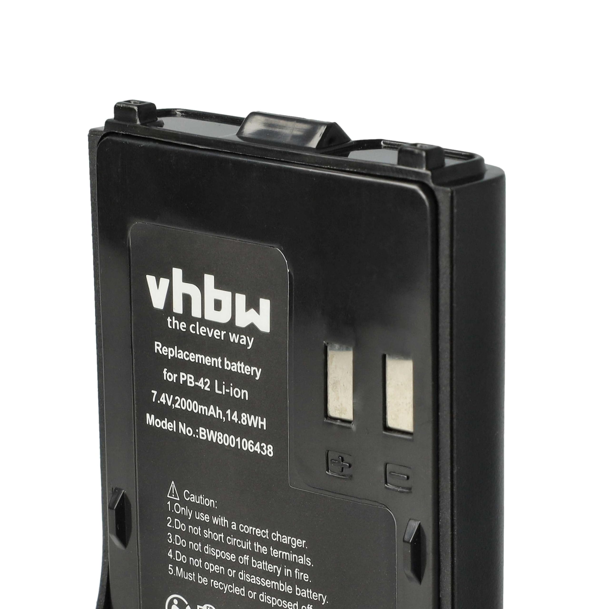 Kenwood TH-F6 TH-F6A TH-F7 Li-Ion batteria 2000mAh 7,4V radio