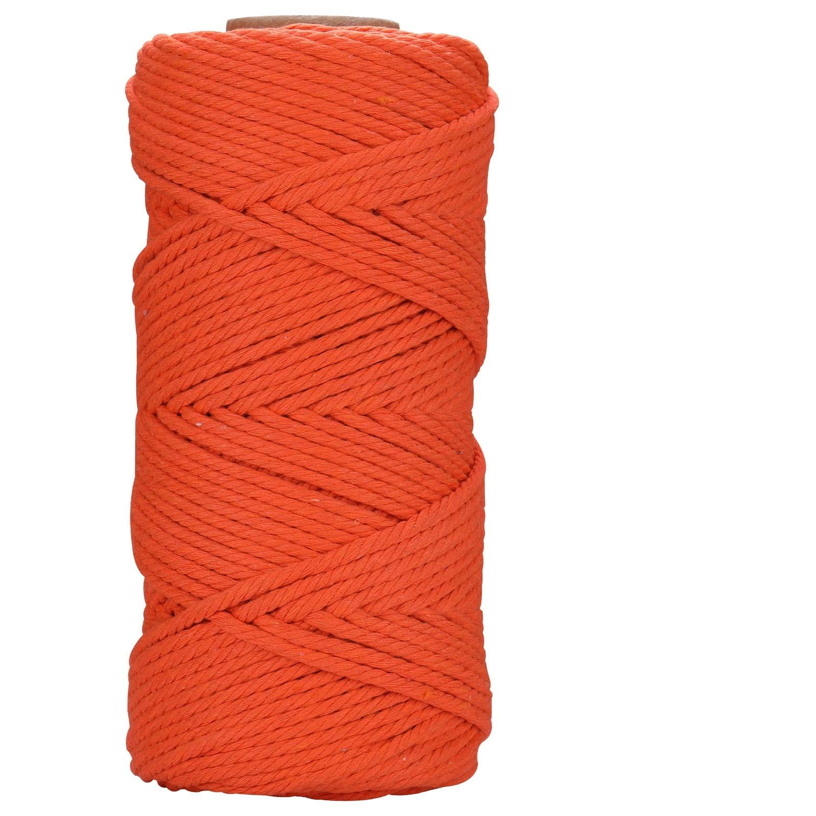 Cordon macramé orange 3mm pour créer une suspension de plante fait main
