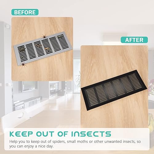 Miniatura 6 de Cubiertas de ventilación de piso, rejilla de ventilación de aire, rectangulares, de PVC, magnéticas, para pared, techo y suelo, captura de residuos