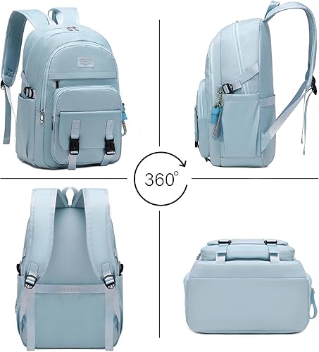 Miniatura 6 de Mochilas para laptop de 15.6 pulgadas, mochila escolar universitaria, bolsas grandes antirrobo, mochila de viaje para adolescentes, niños, niñas y