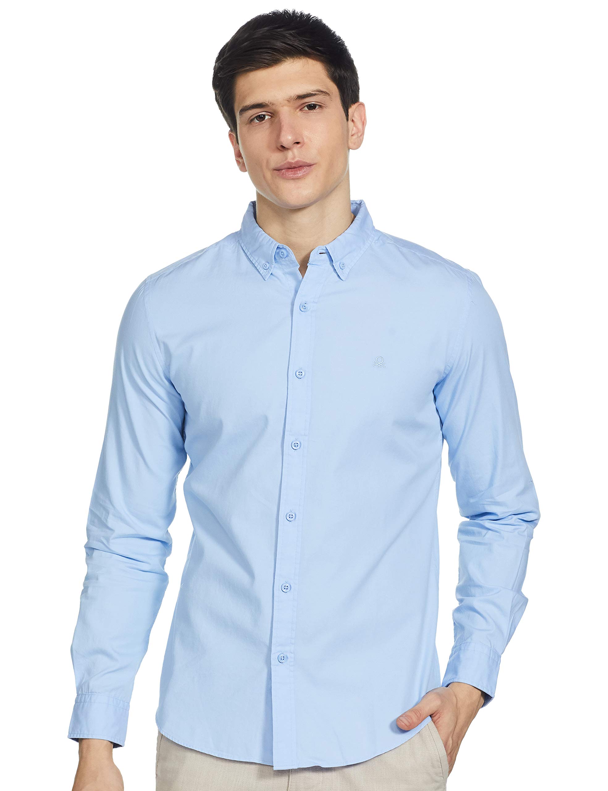 united colors of benetton Men's Cotton Slim Fit Shirt-picture-33