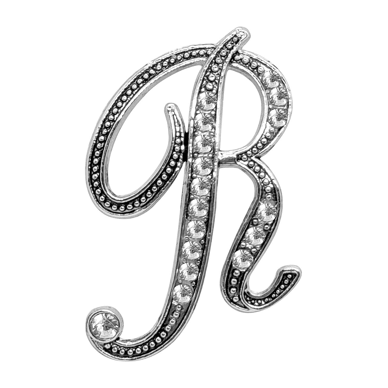 FURE R Initial Metal Brooch (Antique Rhodium) for Men & Women (B08CB55YHB) Amazon Price History, Amazon Price Tracker