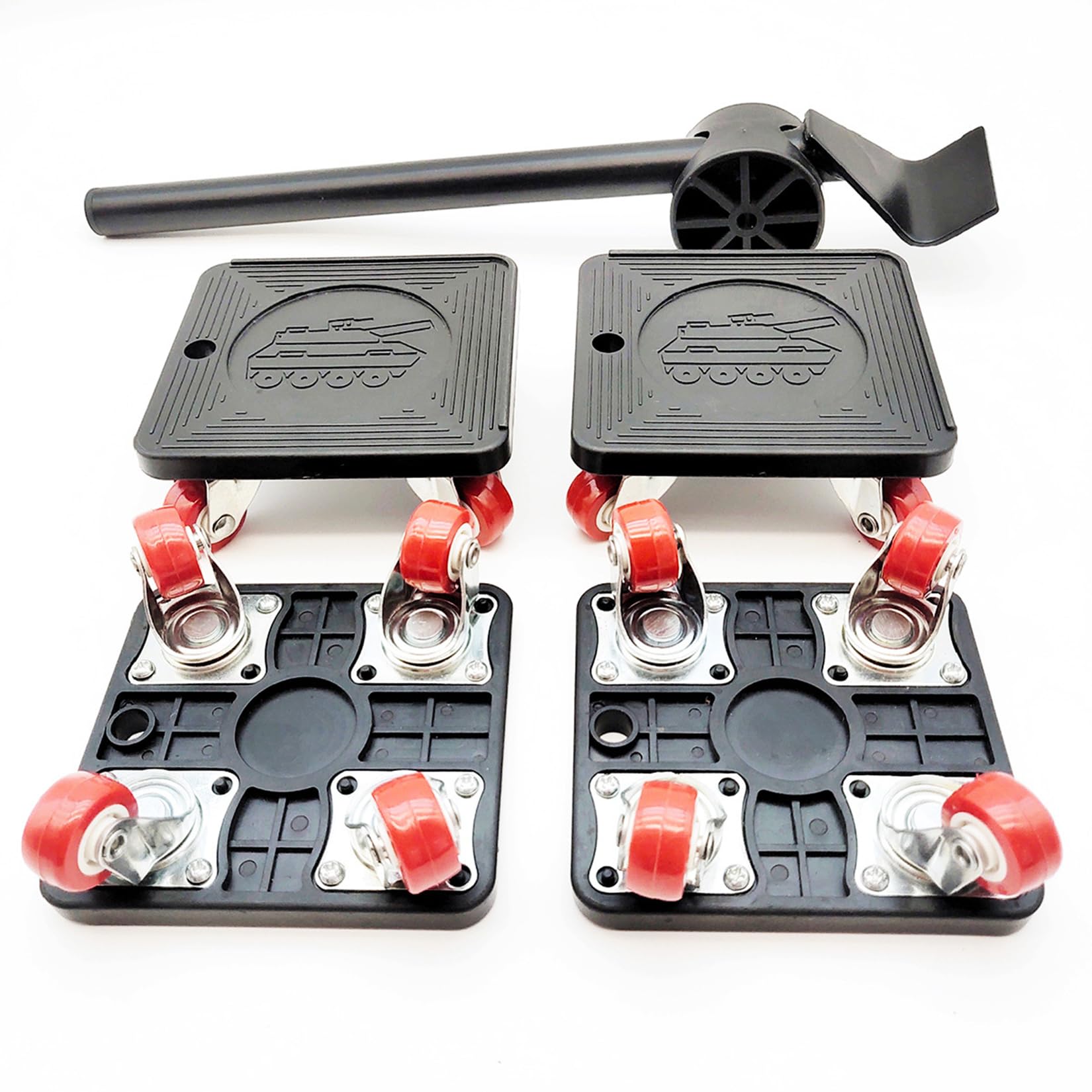 Ruedas para Muebles Pesados Juego 9 Piezas Elevador De Muebles Ruedas para Mover Muebles 4 Ruedas Transporte Rueda PU Giratoria 360 Gradosalmohadillas Antideslizantes Palanca MAX para 400kg