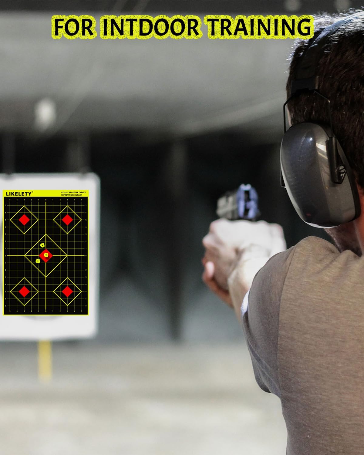 12x18 Inch Splatter Shooting Targets, Bright Fluorescent Impact, Thick Non-Adhesive Paper for Indoor & Outdoor Range Practice, Target for Pistol Rifle Airsoft BB Gun Training, 10/25/50 Pack