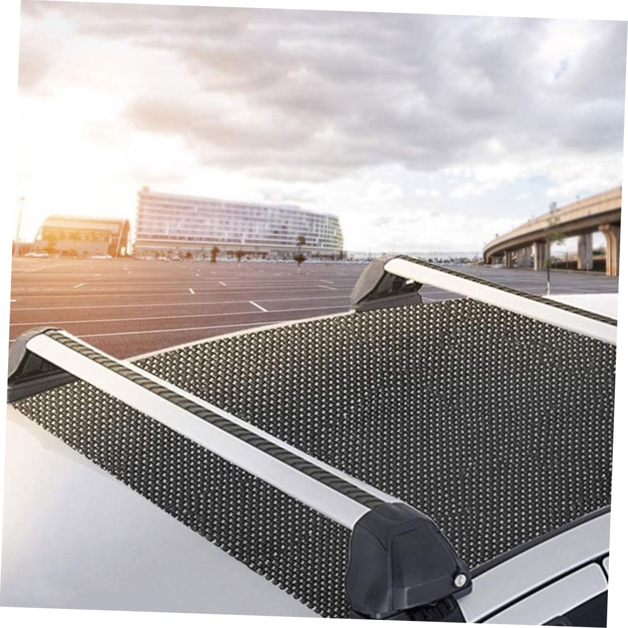 Tapis Antidérapant Voiture Noir PVC 2 Pièces pour Coffre