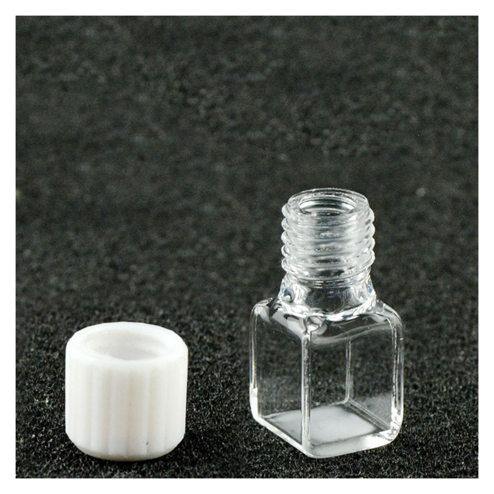 MENGKE JGS1 Cubeta de cuarzo de 10 mm Fluorescente Boca de tornillo bajo Célula de muestra transparente de cuatro lados con cubierta