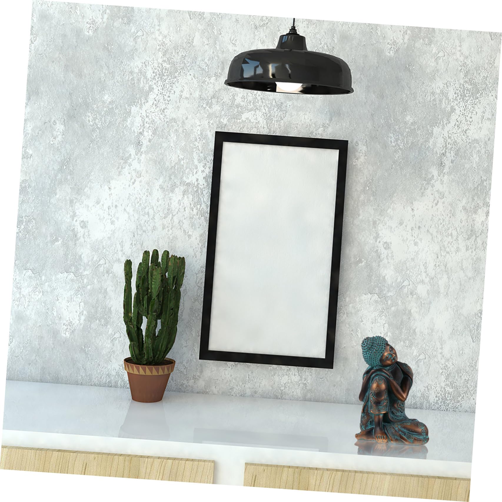 Statua Scultura Elegante in Resina Sintetica Buddha Decorativa Stile Moderno in Design Fashion per Tavolo o Scaffale per Arredamento Casa