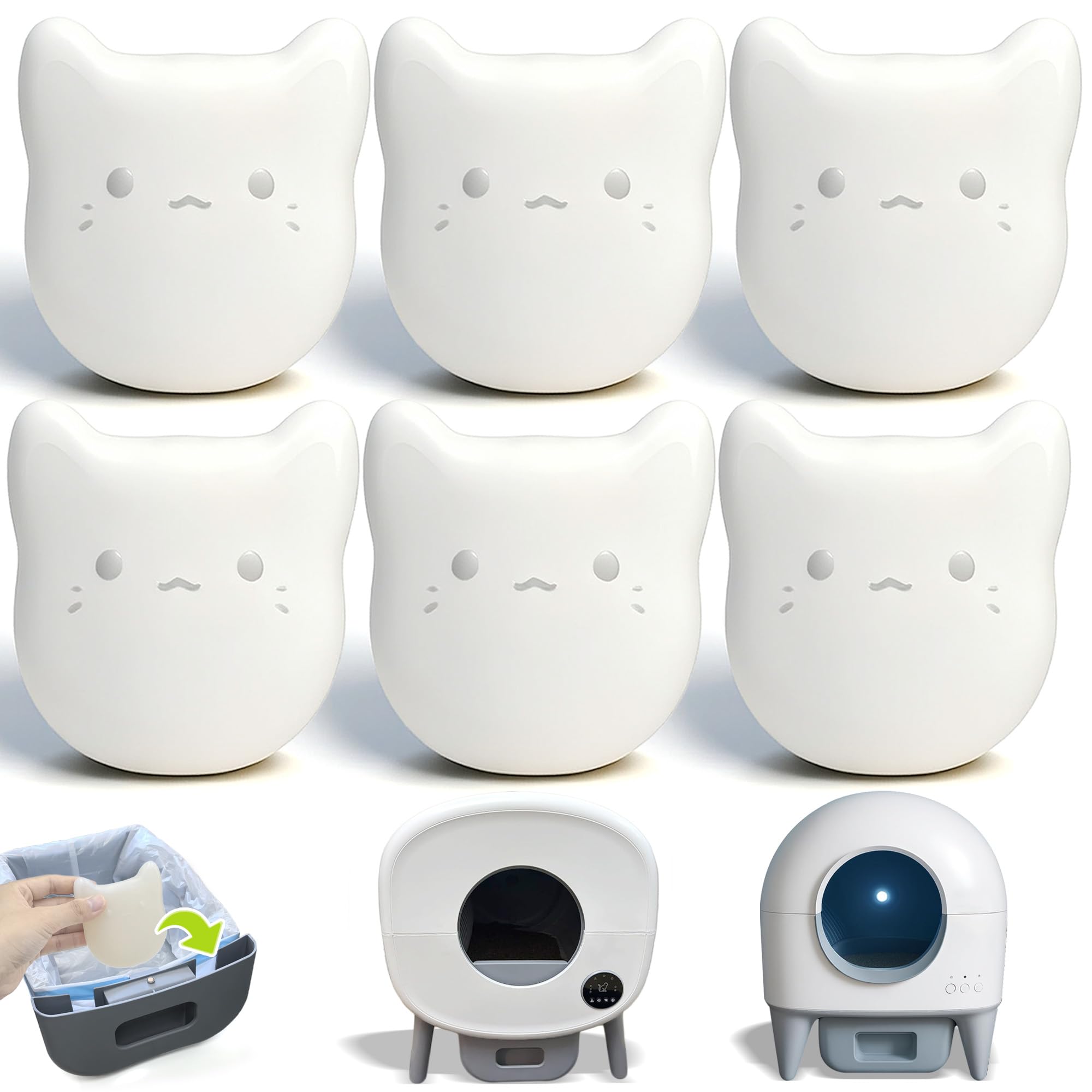 NewKe 6 Pack Camellia Scent Deodorizer for Cumrige Self Cleaning Litter Box