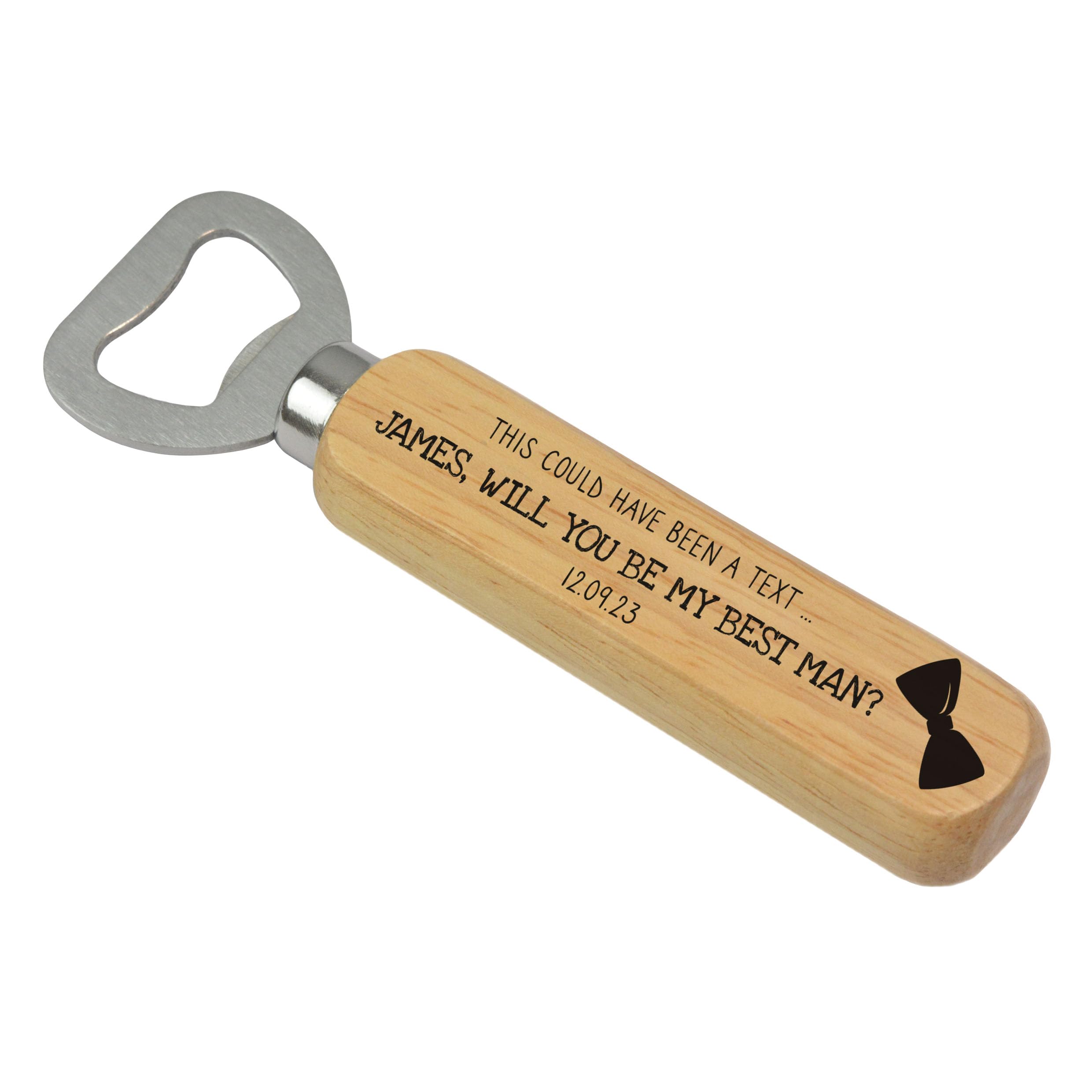 Beecreative Will You Be My Best Man Gift, Best Man Proposal Present, This Could Have Been A Text, Wooden Beer Drinks Bottle Opener