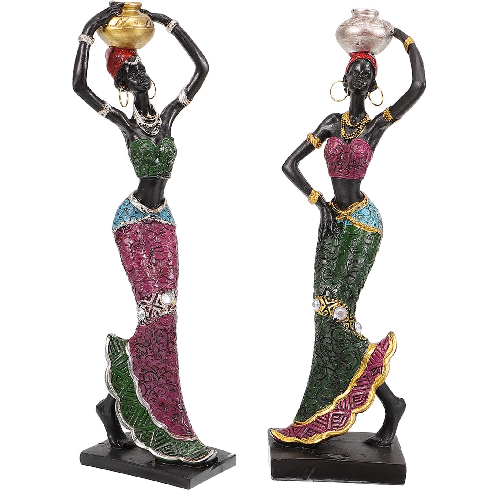 Statues de femmes africaines COHEALI en résine pour décoration intérieure salon