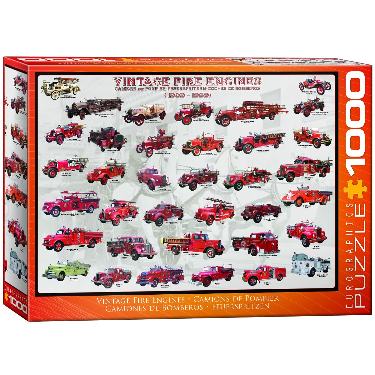 EuroGraphics Vintage Fire Engines 1000 Piece Puzzle