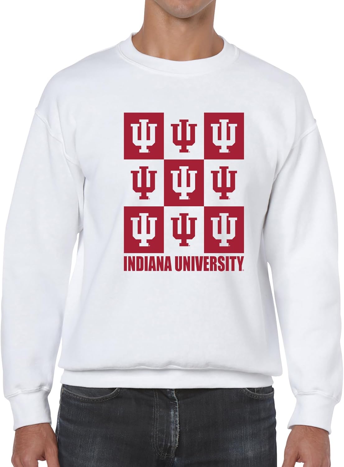 UGP Campus Apparel NCAA Checkerbox, Team Color Crewneck, College, University