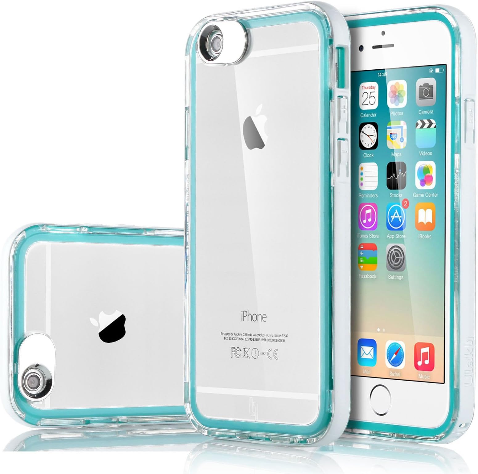 iPhone 6 Case,ULAK [Lumenair Series] LED Case iPhone 6 (4.7) Incoming Call Flash Hybrid Case Cover with (Transparent + White) PC Hard Back Case + Luminous Soft Bumper Frame Case For iPhone 6 (4.7 inch) (Blue)