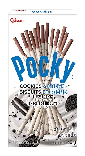 Glico Pocky Cookie and Cream, 70 Grams × 10 Packages