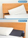 King Size Bed Wedge Pillow for Headboard/Bed Gap Filler/Headboard Pillow/Mattress Wedge Close The Gap (0-8") with Memory Foam, Between Your Mattress and Headboard(Gray)