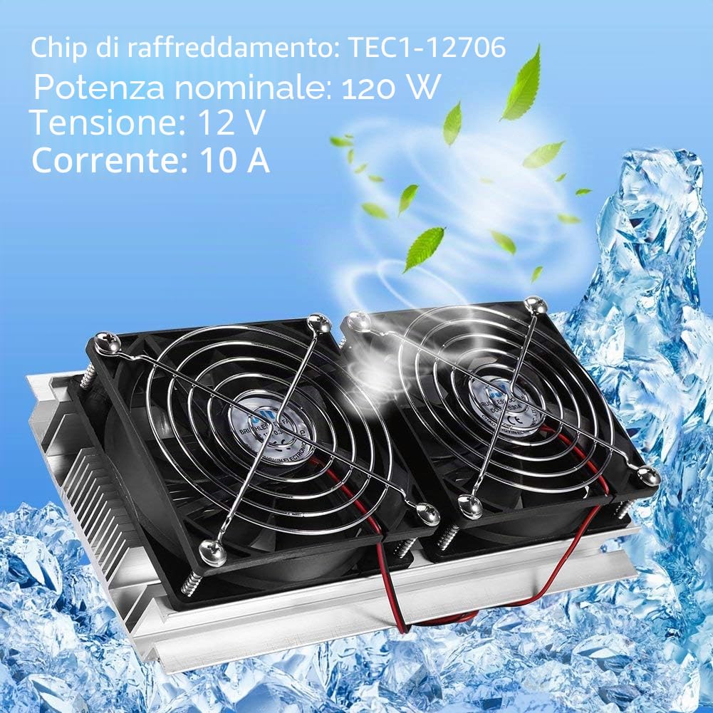 Modulo Peltier 12V 120W per Sistemi Refrigerazione Termoelettrica e Mini Frigo Dissipazione Calore