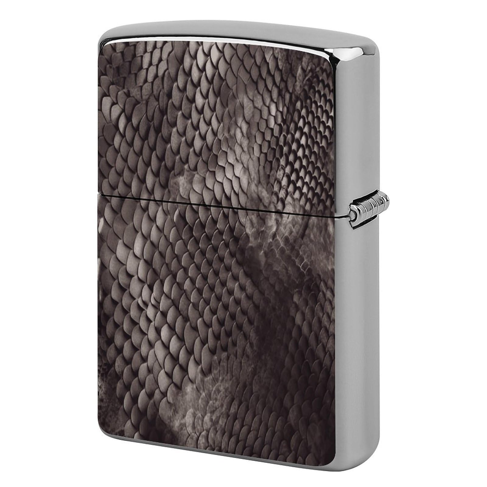 Btcowzrv Style Classic Snake Skin Metal Lighter Case Sleeve Cover Holder