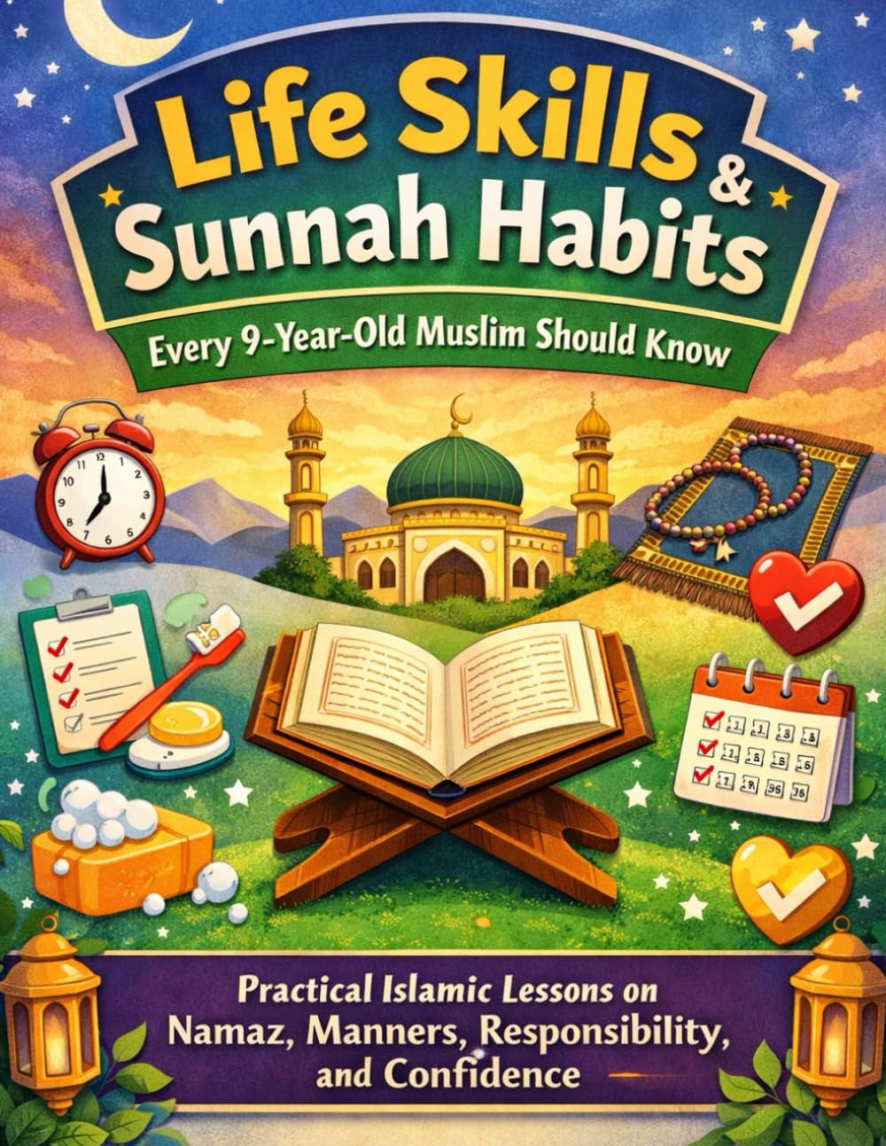 Life Skills & Sunnah Habits Every 9-Year-Old Muslim Should Know: A Practical Islamic Guide to Namaz, Good Manners, Daily Habits, Responsibility, Confidence, and Character Building for Muslim Children
