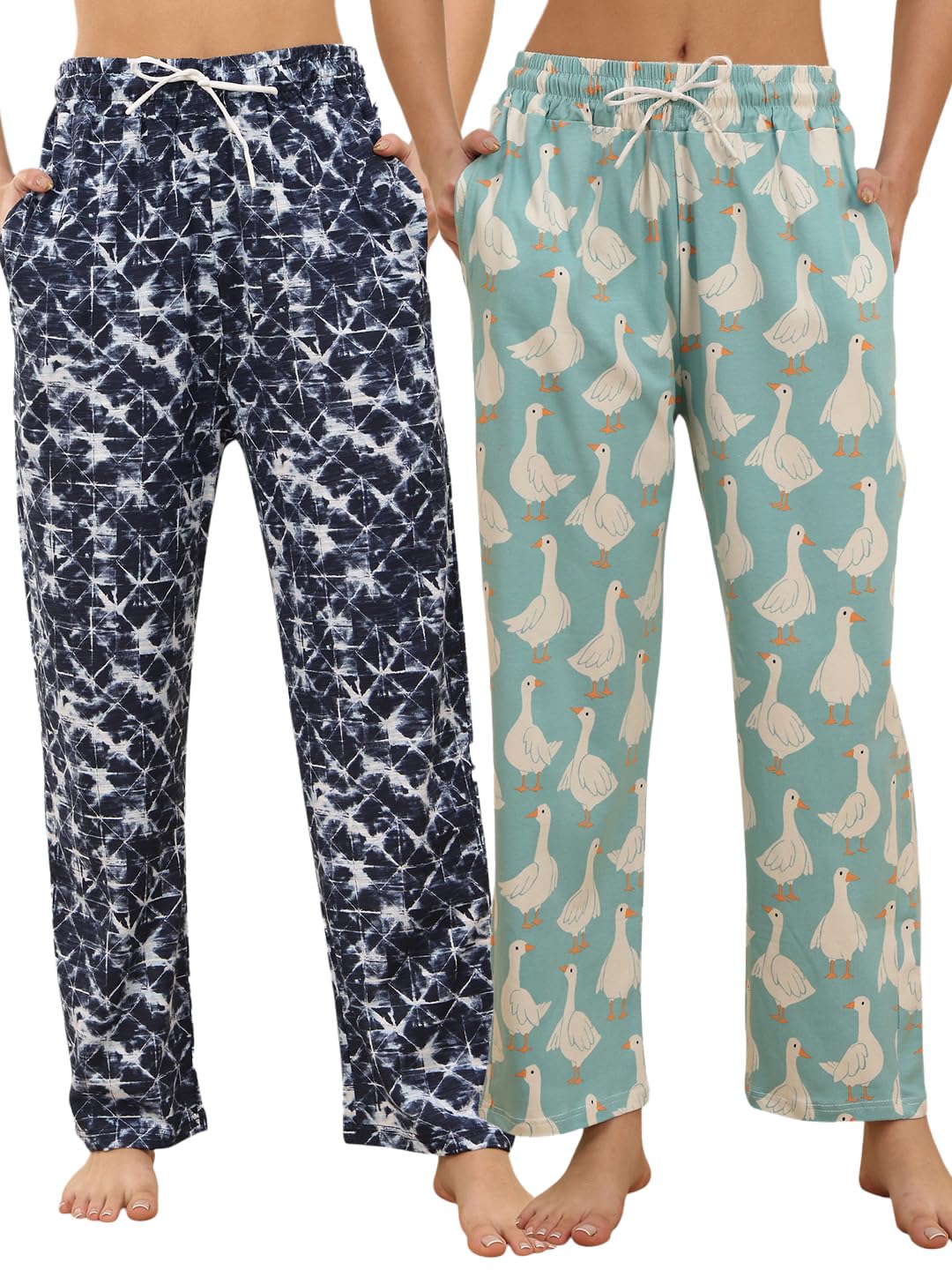 Women Set of 2 Printed Lounge Pants Combo-picture-50
