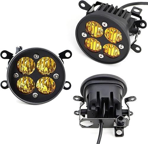 Miniatura 9 de iJDMTOY Kit de luz antiniebla de haz de inundación SAE de alta potencia LED de alta potencia de 24 W con soportes de montaje integrados compatibles
