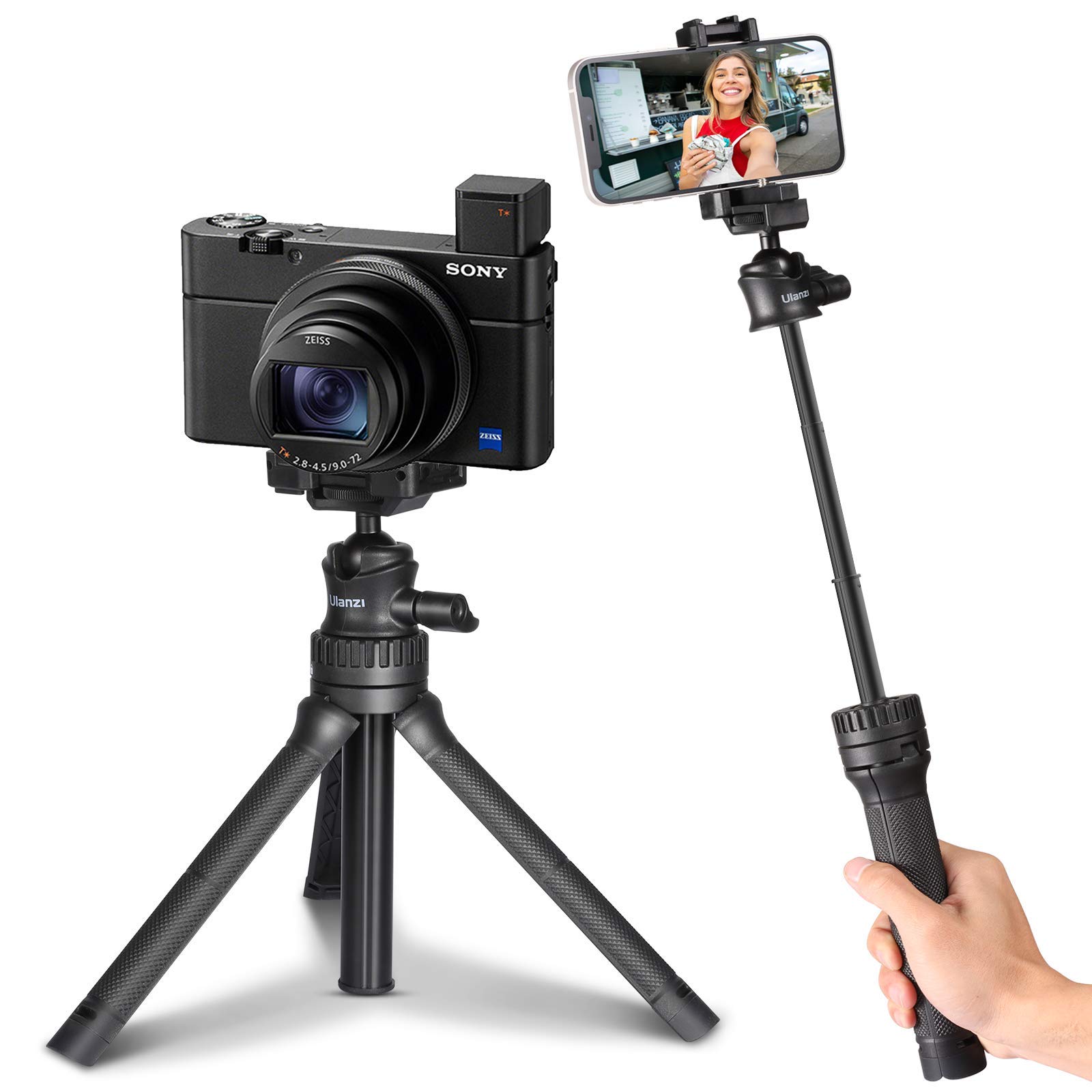 Ulanzi MT34 Extendable Pole Tripod Mini Tabletop Tripod Selfie Stick