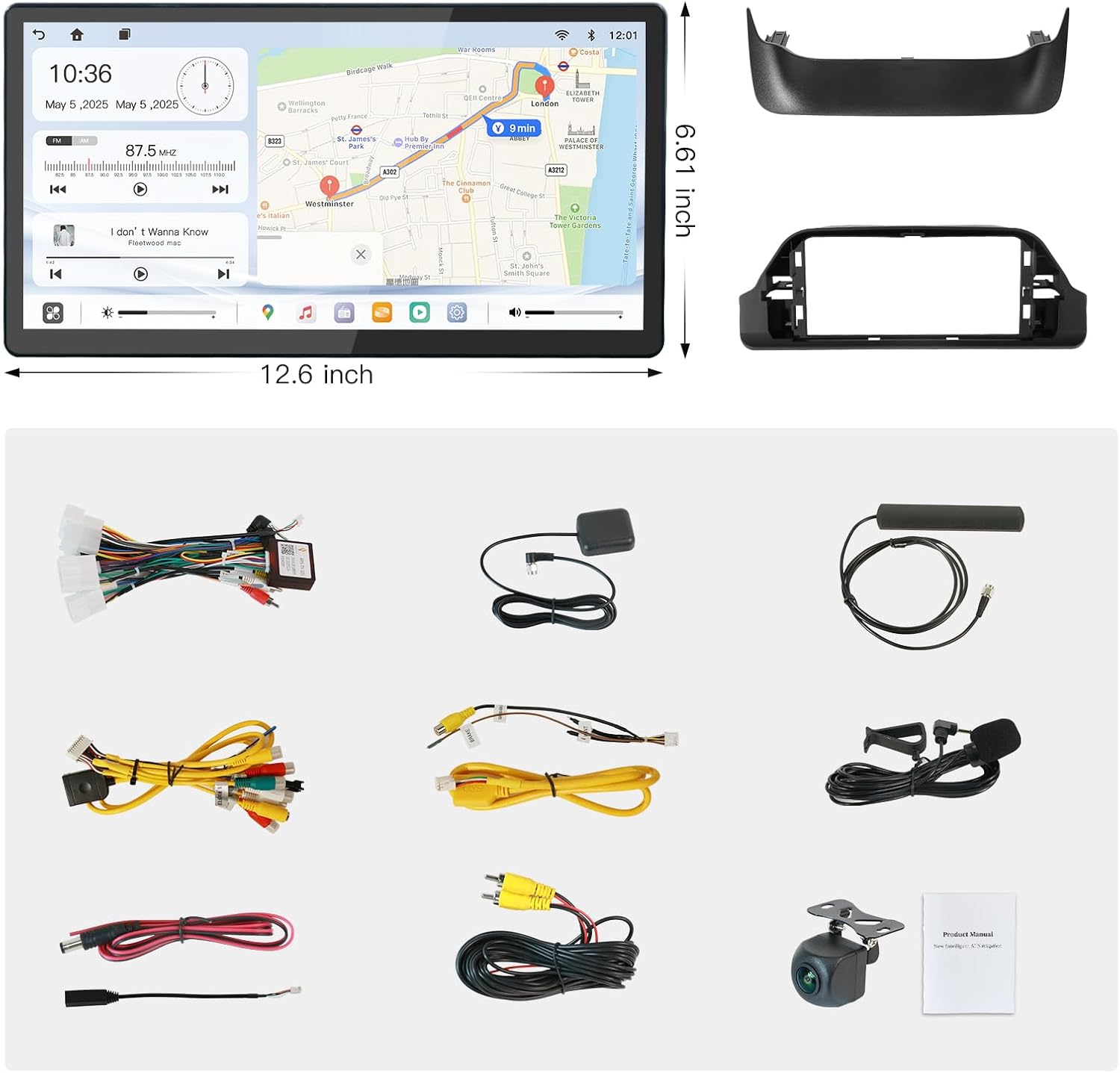 13.2’’ Android 13 Car Stereo for Toyota RAV4 2019-2022,with Wireless CarPlay & Android Auto,1920×932 Resolution? QLED Touchscreen?4G+64G,Car Radio Upgrade 4GB+64GB